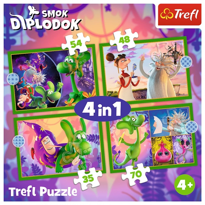 Puzzle 4u1 Svijet Zmaja Diplodoka