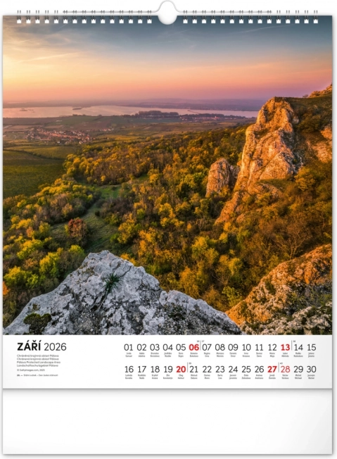 Zidni kalendar Šetnje kroz moravski krajolik 2026
