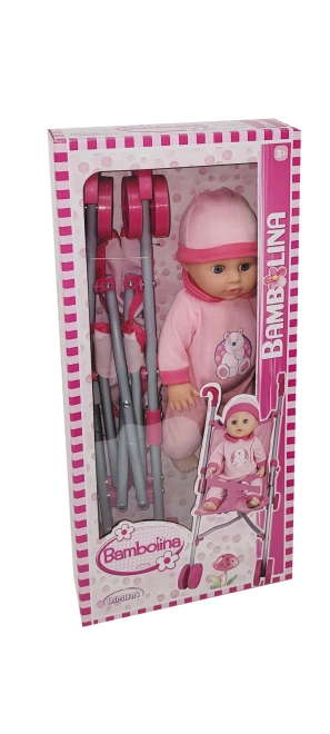 Lutka Bambolina s kolicima za golf