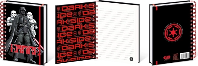 Star Wars spiralni blok A5 - Tamna strana