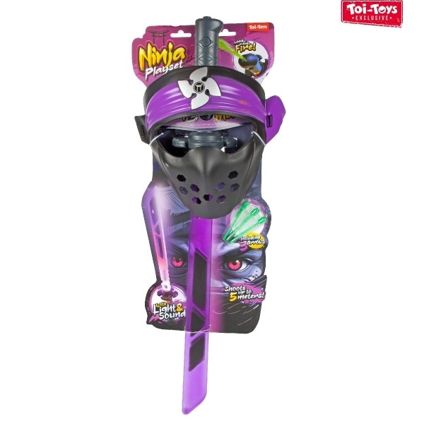 Ninja set mač + maska + strelice sa zvukom i svjetlom