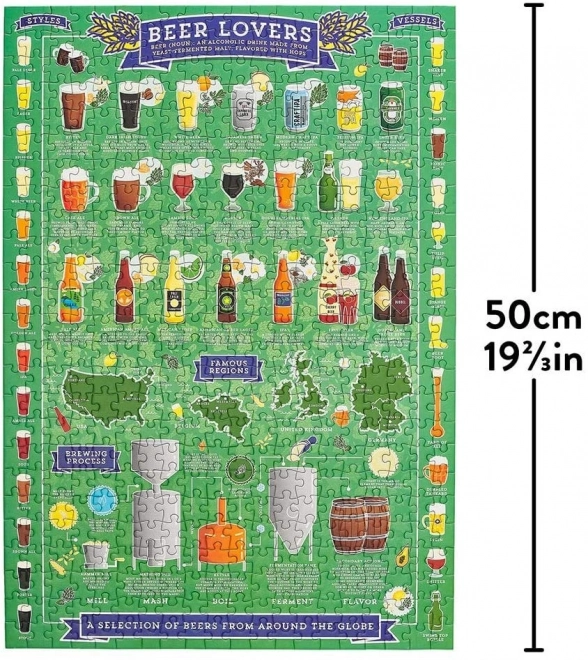 Ridley's Games Puzzle za ljubitelje piva, 500 dijelova