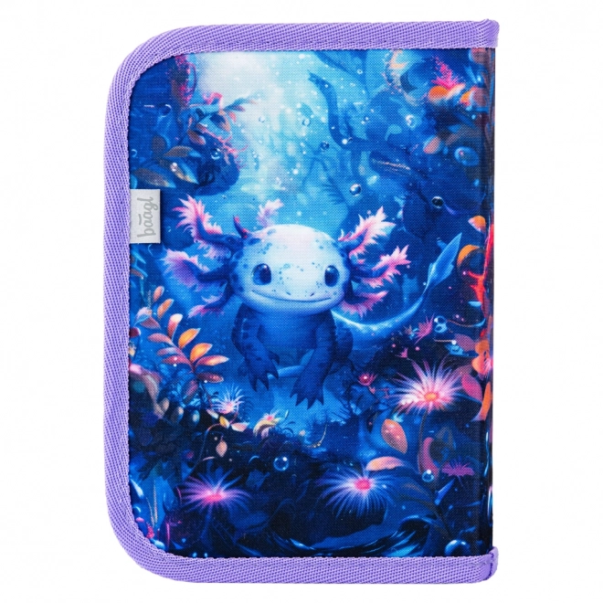 Školska pernica s jednim katom Axolotl