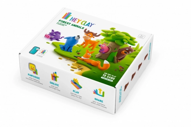 Hey Clay plastična set Šumske životinje