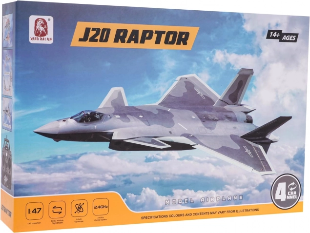 Zabavni umanjeni model aviona Raptor J-20 na daljinsko upravljanje