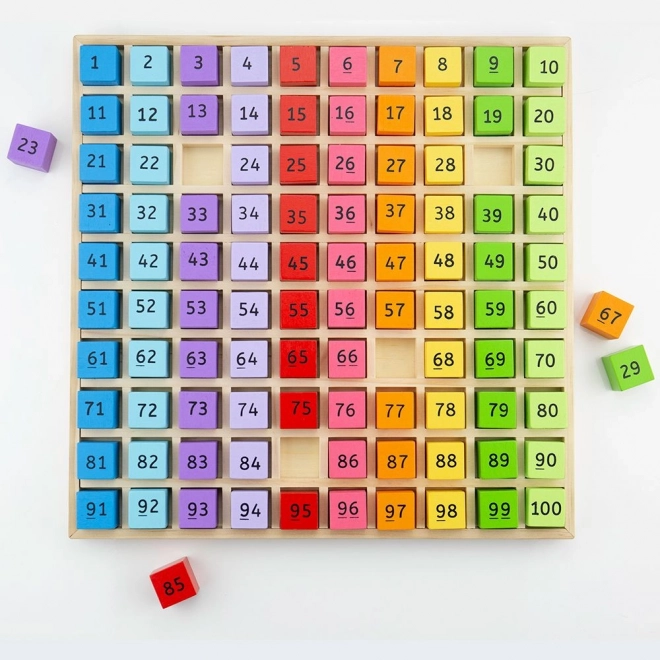 Edukativna igračka Bigjigs Toys – Drveni brojevi u spremniku