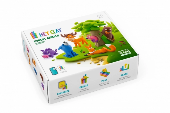 Hey Clay plastična set Šumske životinje