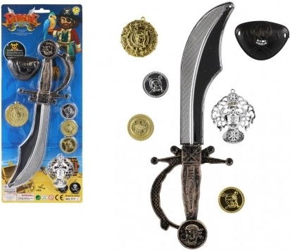 Gusarski set s mačem i dodacima (plastika, 17 × 41 cm)
