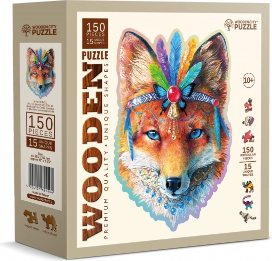 Drvene puzzle Mistična lisica 150 dijelova WOODEN CITY