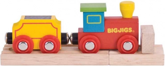 Bigjigs Rail moj prvi vlakić s vagončićem i tračnicama