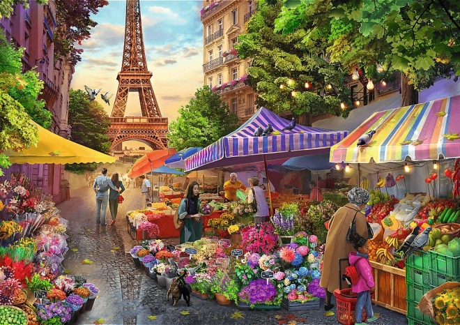 Puzzle TREFL Premium Plus Tea Time Cvjetna tržnica 1000 dijelova