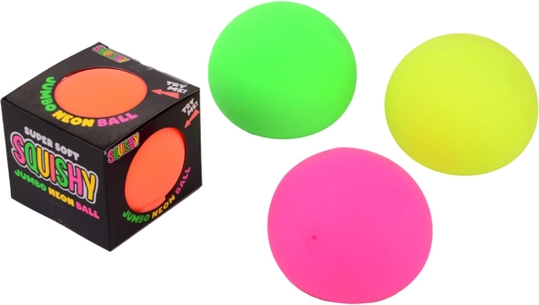 Jumbo neon stiskača lopta 10 cm