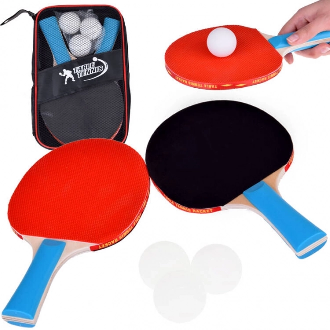 Drvene rekete za stolni tenis s lopticama