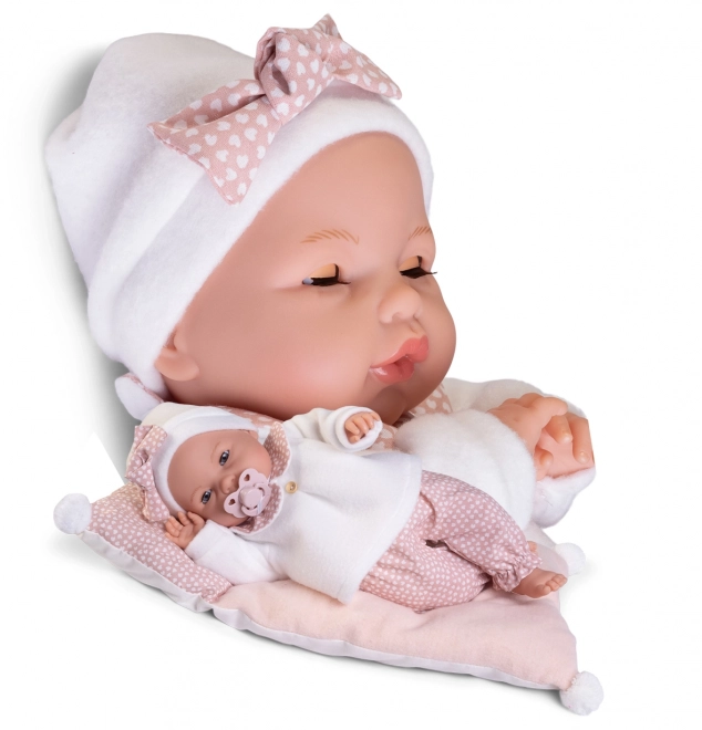 Antonio Juan 14363 BIMBA - mrkajuća lutka beba sa zvukovima i mekim platnenim tijelom - 37 cm