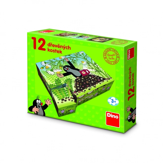 Kocke kubus Krtek i prijatelji drvo 12 kom u kutiji 21x18x4cm