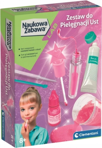 znanstvena zabava – kozmetički set balzam i sjajilo za usne CLEMENTONI (poljska verzija)