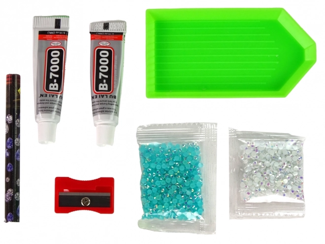 Kreativni set DIY Dijamantni Sob Kristalni Privjesak 3D Plavi
