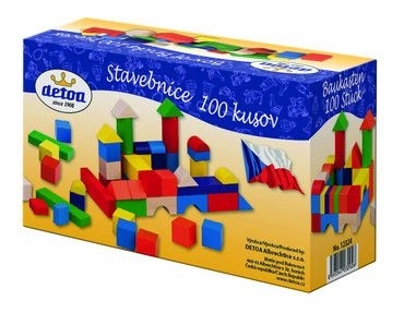 Drvena građevinska konstrukcija kocke 100 kom