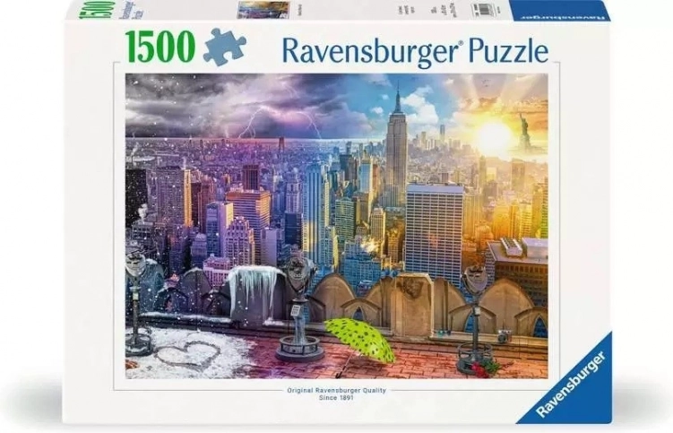 Puzzle 1500 dijelova Ravensburger – New York ljeti i zimi