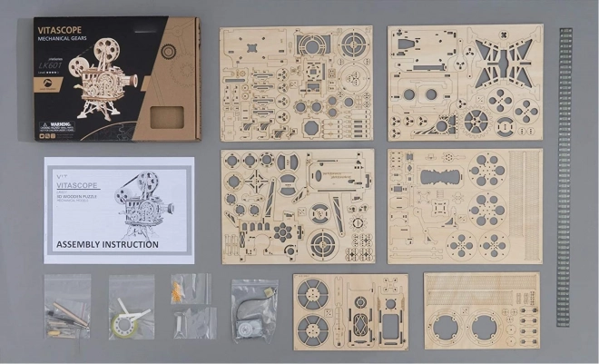 RoboTime 3D drvene mehaničke puzzle Filmski projektor
