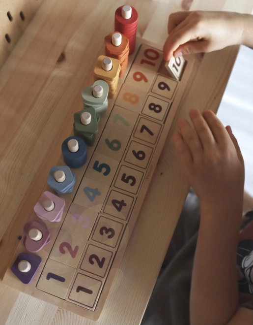 Drveno abakus i igračka za razvrstavanje Montessori od PolarB