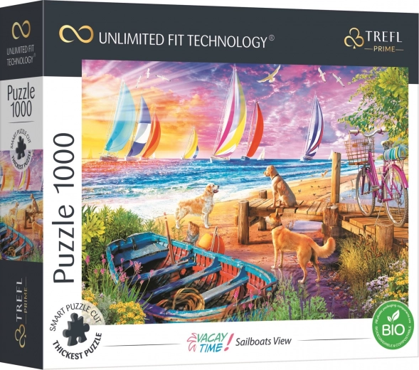 Trefl puzzle UFT Vacay Time – pogled na jedrilice 1000 dijelova