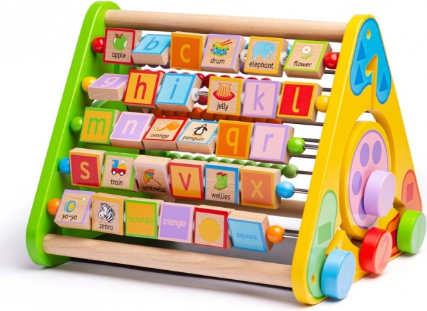 Bigjigs Baby aktivni drveni trokut s engleskim