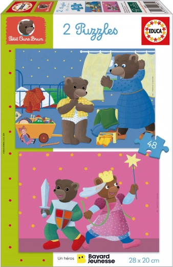 Puzzle Petit Medvjedić Mali 2x48 dijelova
