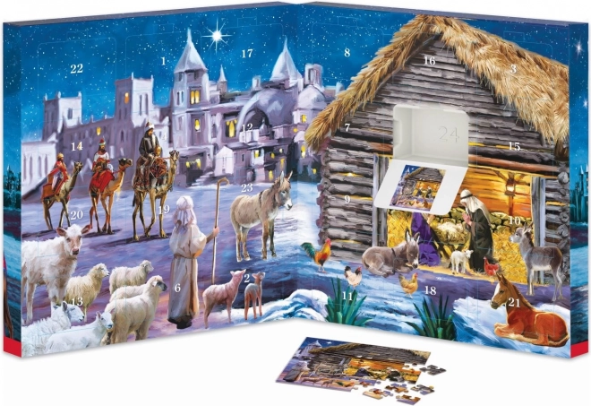 EUROGRAPHICS Puzzle Adventni kalendar: Rođenje Isusa 24x50 dijelova