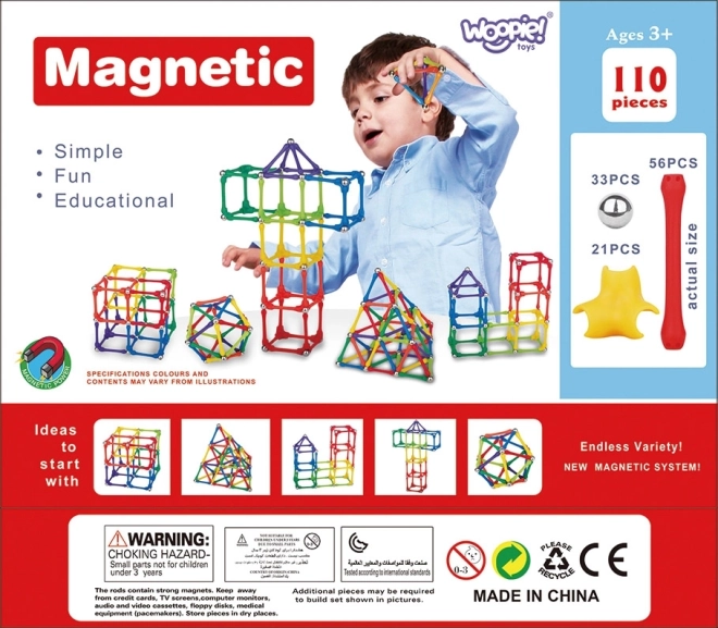 Magnetna građevinska igračka Woopie 110 dijelova