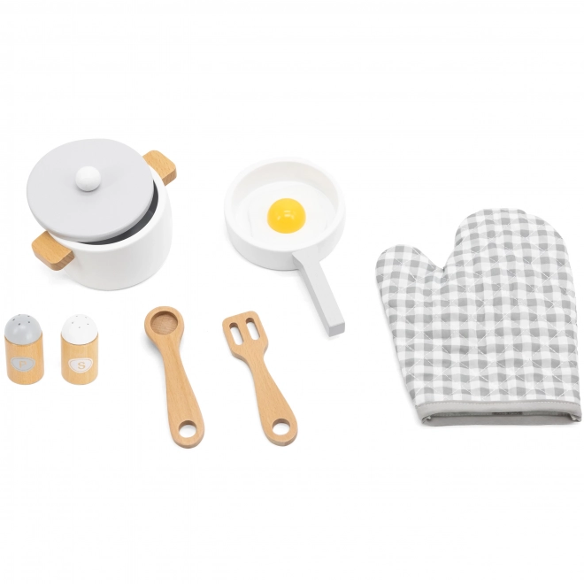 Drveni kuhinjski set