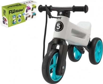 Guralica Funny Wheels Rider SuperSport 2u1 s remenom – Bijelo-tirkizna