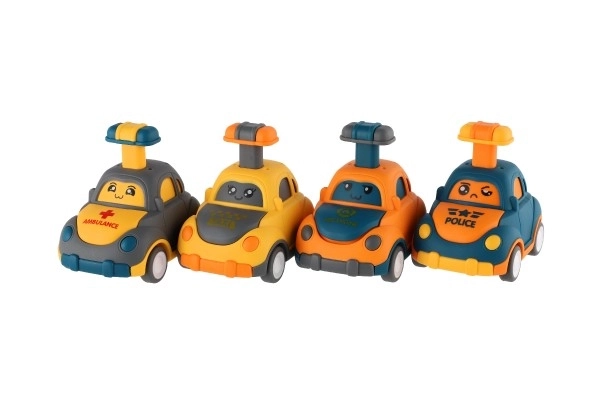 Plastični autić s mehaničkim pogonom 9 cm - 4 vrste