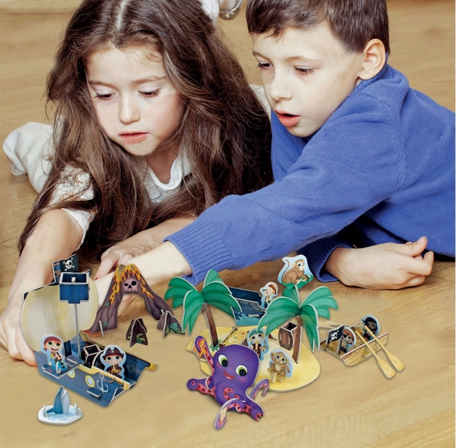 EDUCA 3D puzzle Gusarski otok 68 komada
