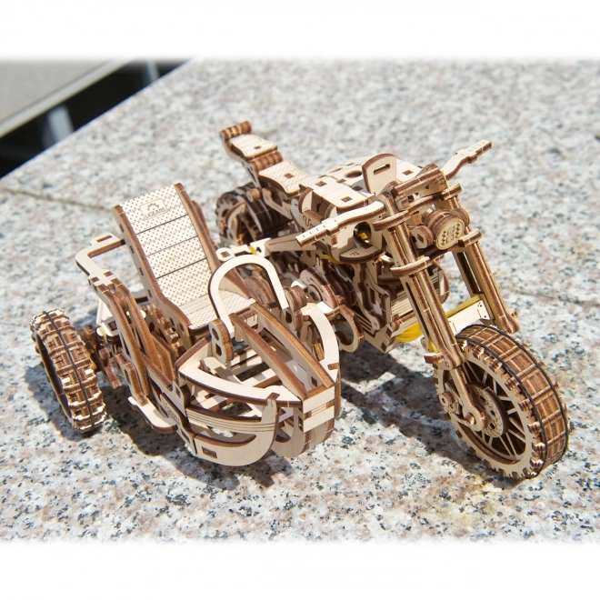 Ugears 3D slagalica Motocikl s prikolicom 380 dijelova