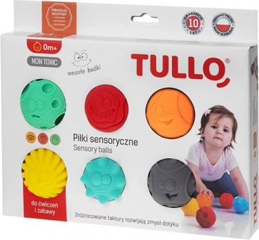 Senzoričke loptice s licima, pastelne, 6 kom