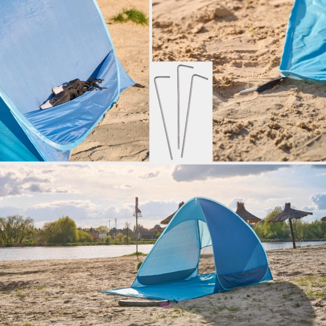 Automatski plažni šator plave boje