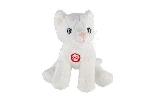 Maskota Leo, krem mačka 15 cm