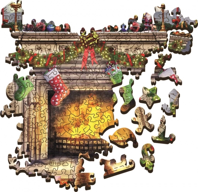 Drvene obostrane puzzle TrefL Uz kamin 1000 dijelova