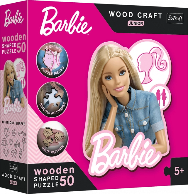 Drvene puzzle Barbie za djecu 50 dijelova
