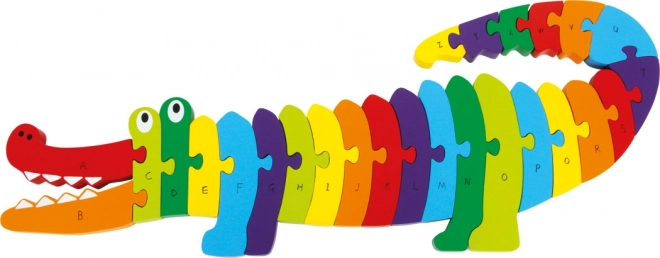 Drvene puzzle krokodil – učenje slova abecede