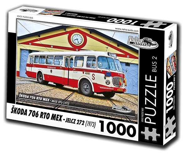 Puzzle RETRO-AUTA Škoda 706 RTO MEX – autobus, 1000 dijelova