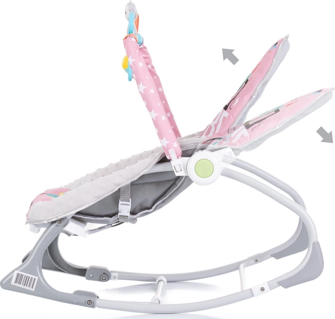 CHIPOLINO Bebe ljuljačka vibrirajuća 2u1 Baby Spa Pink