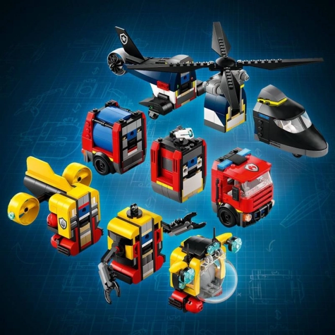 LEGO® City 60462 Remix: Helikopter, vatrogasno vozilo i podmornica