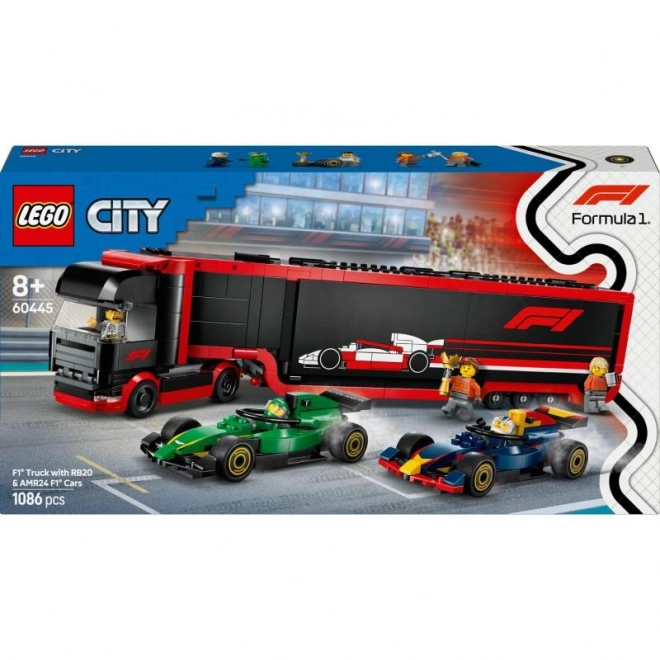 LEGO® City 60445 Kamion F1® s vozy F1® RB20 i AMR24