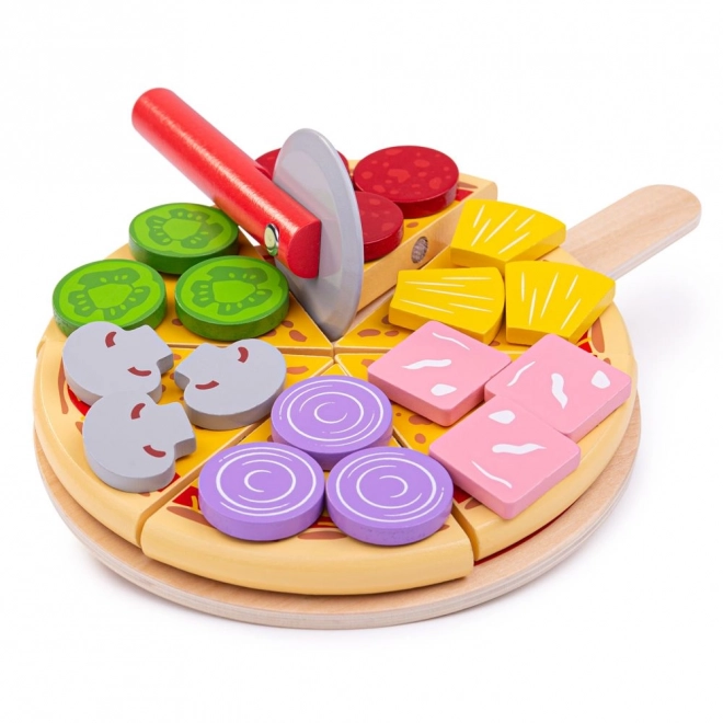 Bigjigs Toys Drvena pizza za rezanje