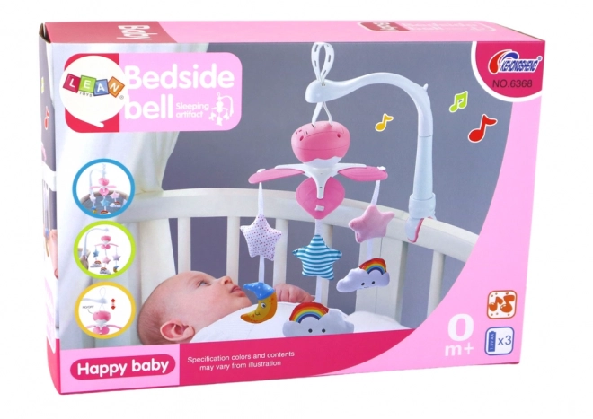Dječji krevetić Carousel Baby Sound Sky Pink