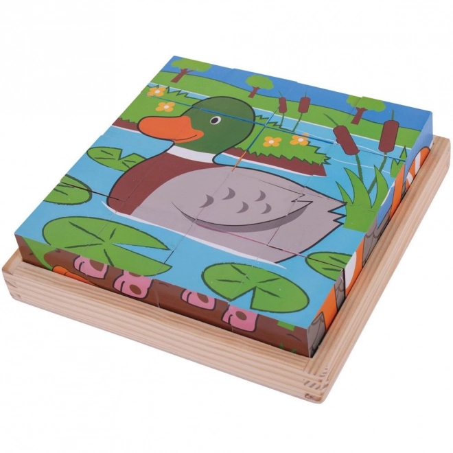 Bigjigs Toys Slikovne kocke farma