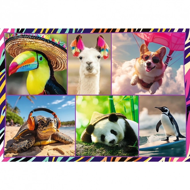 Puzzle 4x250 zabavna životinja