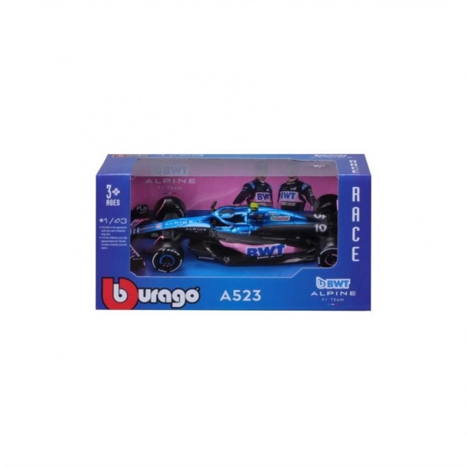 Bburago 1:43 UTRKA Formula F1 - BWT Alpine F1 Tim A523 (2023) #10 (Pierre Gasly)